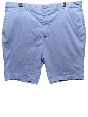 Bobby Jones Men's Light Blue Flat-Front Golf Chino Shorts Size 40 Summer Casual